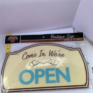 Boutique Sign - 2 Sided - Come In, We're Open / Sorry We Are Closed